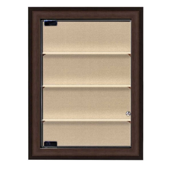 Indoor Enclosed Combo Board, 48"x36", Black Frame/Black & Amethyst